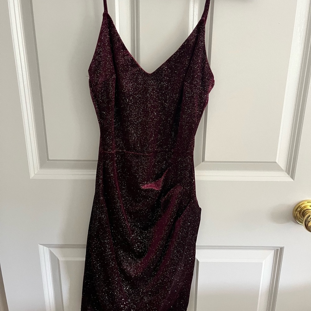 Sparkly red maroon dress mini